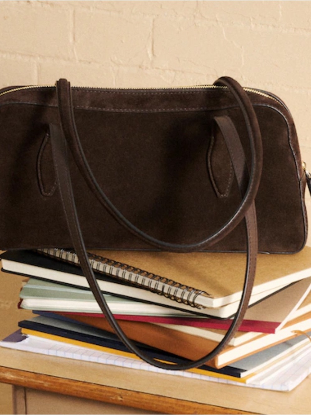Madewell Suede Shoulder Bag - Dark Brown - Picture 5 of 5